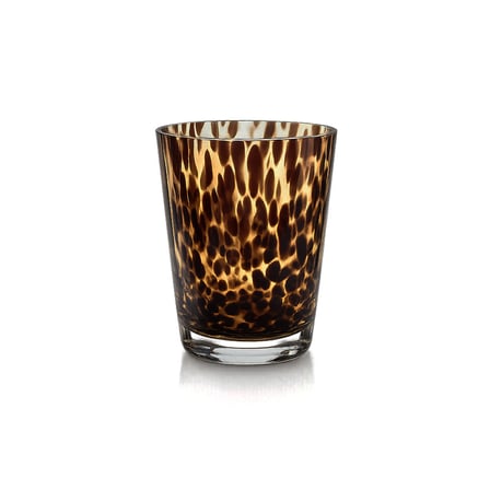 Cam Mumluk Leopar Desen 22 cm