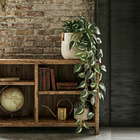 Yapay Zebra Desen Sarkıt Sarmaşık 95 cm