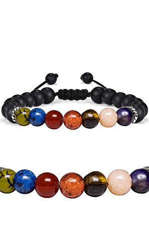 Sertifikalı Öğrenci Bilekliği Akik Lapis Lazuli Kuvars Mercan Kaplan Gözü Kalsit Ametist Doğal Taş Bileklik