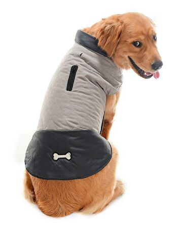 Orta ve Büyük Irk Köpek Mont - Nifler Gri