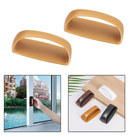 Microcase Plastik Yapışkanlı Sürgülü Pencere Çekmece Kapı Kolu Tutacağı - BEYAZ AL4834 2 Adet