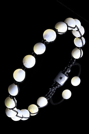 Siyah Makrome Sedef Bileklik