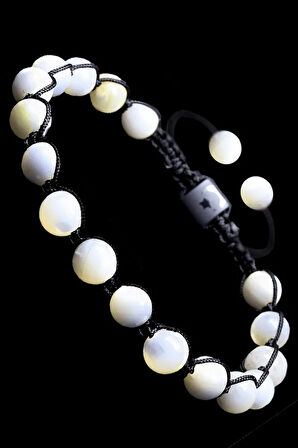 Siyah Makrome Sedef Bileklik