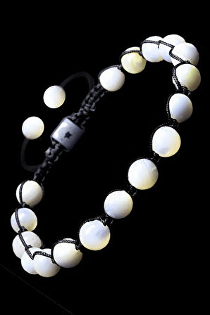 Siyah Makrome Sedef Bileklik