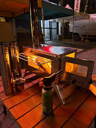 Krom Lüks Çadır Sobası