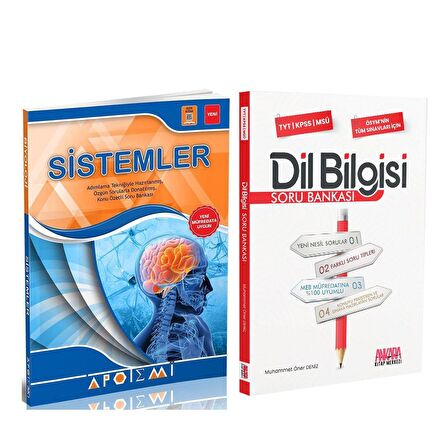 Apotemi Biyoloji Sistemler ve AKM Dil Bilgisi Soru Bankası Seti 2 Kitap
