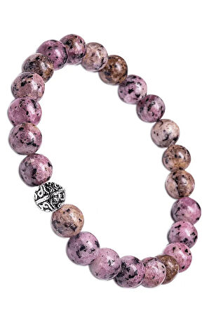 Gümüş Aparatlı Pembe Opal Taşı Bileklik