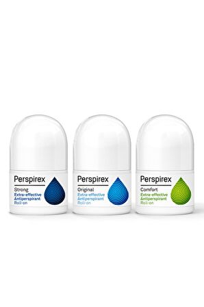 Perspirex Konfor,Güçlü Ve Orijinal Terleme Önleyici Antiperspirant Roll-on 20 Ml 3'lü Paket