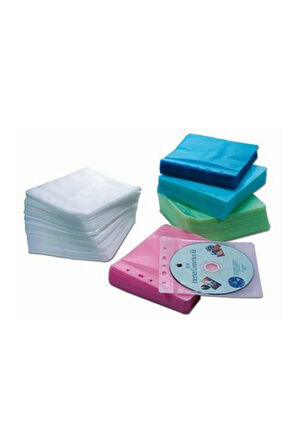Cd Zarfı Ve Dvd Zarfı, Dosya Klasör Delikli 100’lük Paket Beyaz (2 CD IÇİN)