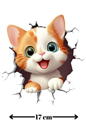 Çocuk Odası Eğlenceli Kedi Dünyası Stickerı