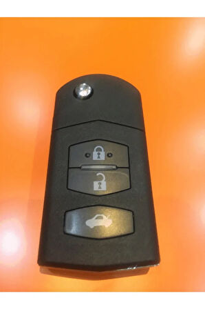 Mazda 2 3 5 6 8 Uyumlu Silikon Anahtar Koruma Kılıfı 3 Tuşlu Siyah Renk