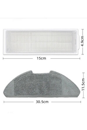 Xiaomi MOP PRO 2 Cdz1shw modeli uyumlu yedek filtre paspas fırça