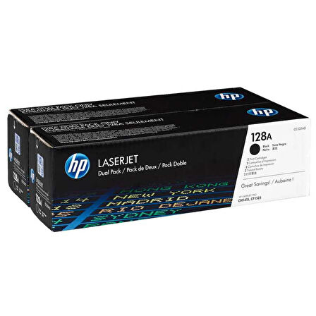Hp CE320AD (128A) Siyah Orjinal 2'li Toner