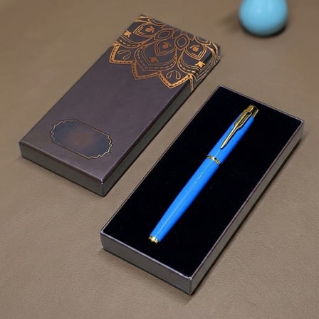 Delux Serisi Kaliteli Ürün Özel Sunum Büro Gereci Roller Kalem Turkuaz
