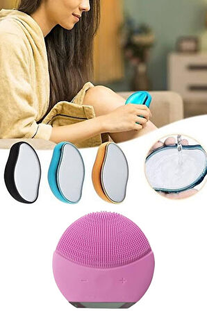 Crystal Eraser Epilasyon + Titreşimli Masaj Aleti Seti