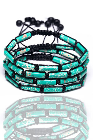 Sertifikalı Turkuaz Varisit Taşı Doğal Taş Bileklik