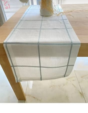 Masa Üzerine Runner, Masa Örtüsü Runneri  Tek Runner Belena 30/130 cm Mavi Çizgili
