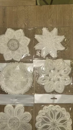 6'lı Dantel Kahve Sunumluğu 15x15 cm Asorti Desenli Şık Bardak Altlığı