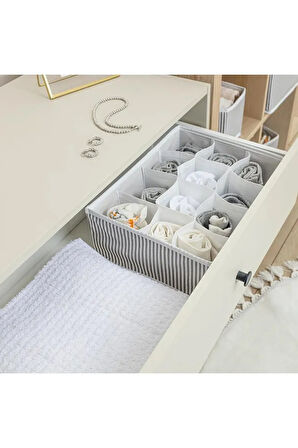 ALAS (2 ADET )12 Bölmeli Çok Amaçlı Çekmece Düzenleyici Organizer (ÇORAP-İÇ ÇAMAŞIRI VB) 31x25x12 cm