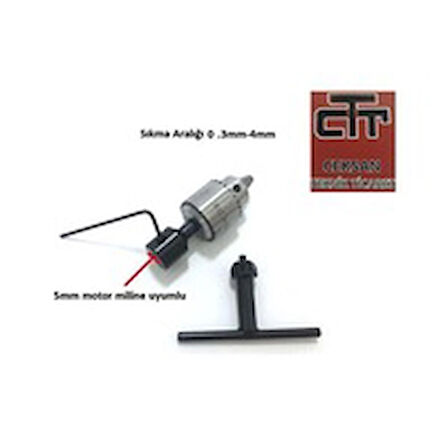 5 Mm Motor Miline Uygun El Matkabı Konik Mandren O.3Mm-4Mm
