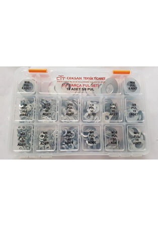 Pul Seti Metrik - Inc 517 Adet Organizer Kutulu