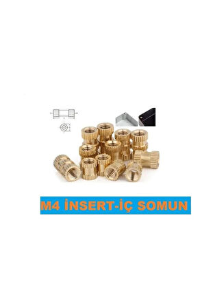 Insert M4 Çakma Somun-Iç Somun- Prinç Somun 100 Adet