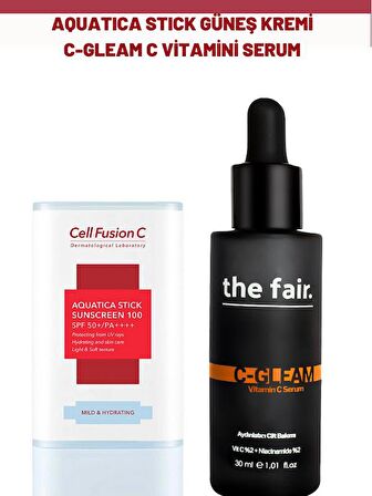 Cell Fusion C Aquatica Stick Güneş Kremi ve the fair. C Gleam C Vitamini Serum