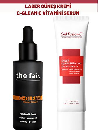 Cell Fusion C Laser Güneş Kremi ve the fair. C Gleam C Vitamini Serum