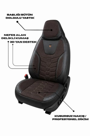 Renault Megane 2 Araçlara Uyumlu Ön Arka Takım Oto Koltuk Kılıfı  - Cellaura