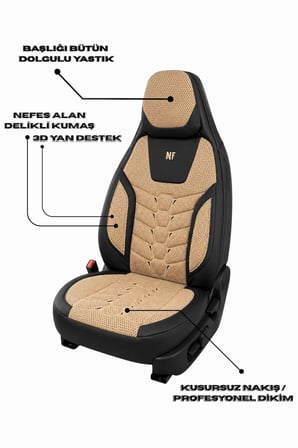 Hyundai İ10 Araçlara Uyumlu Ön Arka Takım Oto Koltuk Kılıfı  - Cellaura