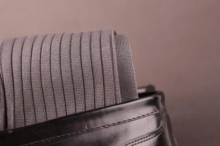 Celchuk Gri Fitilli Pamuk ve Elastan Erkek Çorap – Diz Altı, EU 40 - 41, Kalın, 1 Çift