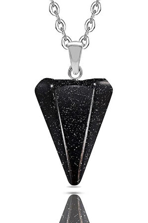 Sertifikalı Doğal Mavi Yıldız Taşı Doğal Taş Pandül Kolye