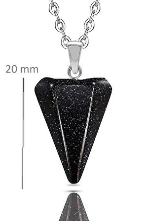 Sertifikalı Doğal Mavi Yıldız Taşı Doğal Taş Pandül Kolye