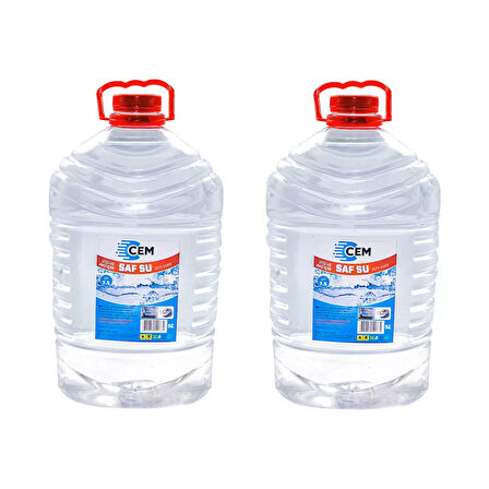 CEM CAR CARE Saf Su Ütü ve Akü Suyu 5 LT 2'Li Avantaj Paket