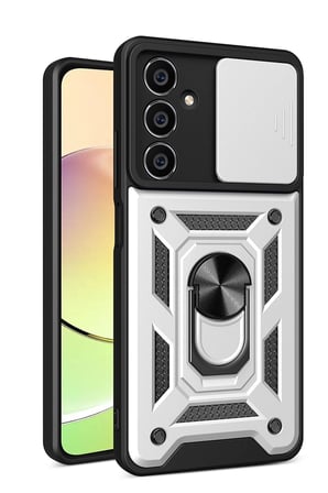 Ugr02 Samsung Galaxy A25 5G Kılıf Pars Lens Yüzüklü Silikon - Gümüş