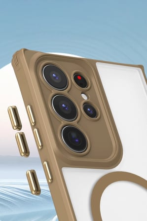 Ugr02 Samsung Galaxy S23 Ultra Kılıf Enka Magsafe Silikon Kılıf - Siyah