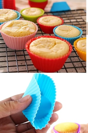 Silikon Muffin Kalibi Surekli Kullanim Muffin Kek Kalibi 6 Adet