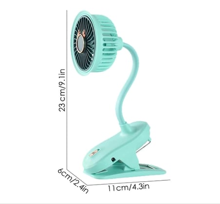 Taşınabilir Mini Klips Bebek Arabası Fanı, Fan Elektrikli Soğutma Hava Sirkülatöründe 360 Derece Dön