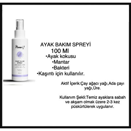 Bitkisel Ayak Koku Giderici Bakım Spreyi