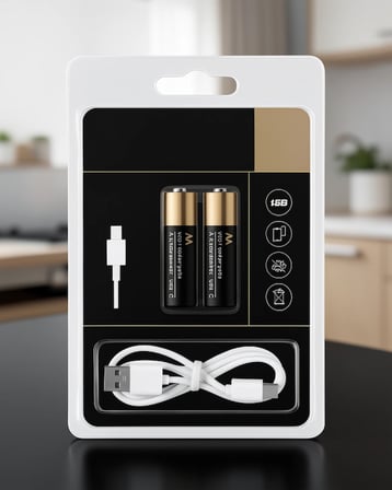 Usb Şarjlı Aaa Lityum Pil 1000+ Döngü