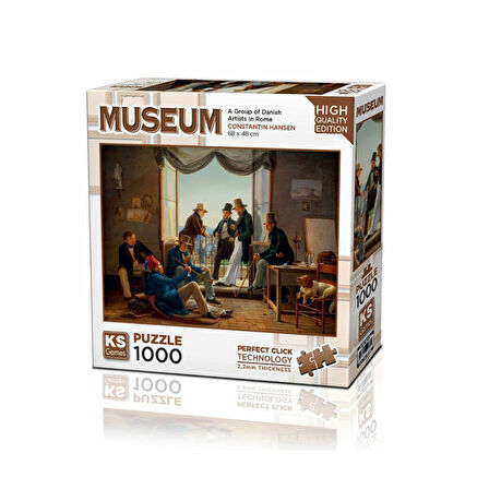 20660 A Group Of Danish Artist İn Rome 1000 Parça Puzzle -kspuzzle