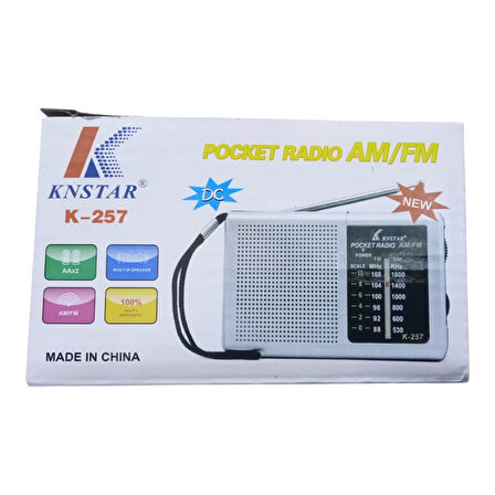 Mini Cep Radyo Fm Pille Çalışan Knstar K-257