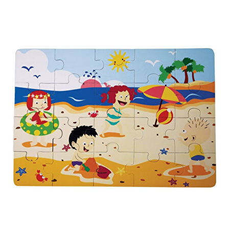 1282-cs Chiva, Ahşap Yer Puzzle