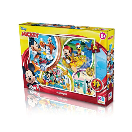 Mch 113 Mickey Mouse 200 Parça Puzzle -ks Puzzle