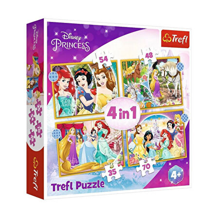 Puzzle-34385 Disney Princess 4ın1 Puzzle