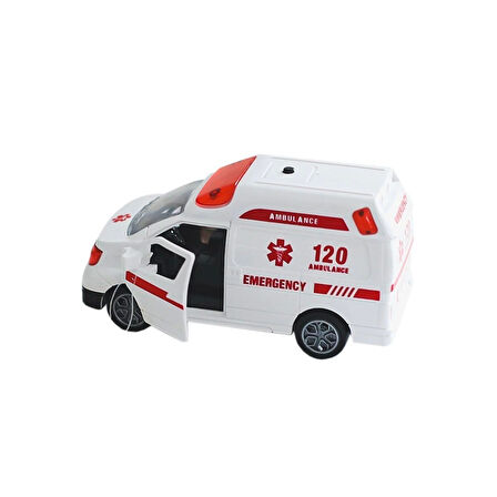 Yy2020-17a Çek Bırak Sesli Ve Işıklı Ambulans Minibüs -kızılkaya Oyuncak