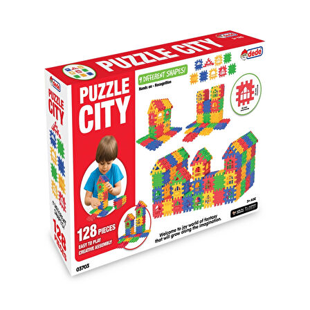 03703 Dede, Puzzle City 128 Parça