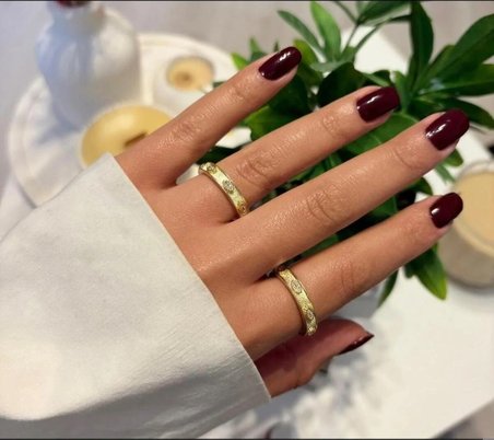 Kadın Gold Vintage Dokulu Zirkon Taşlı Ayarlanabilir Yüzük