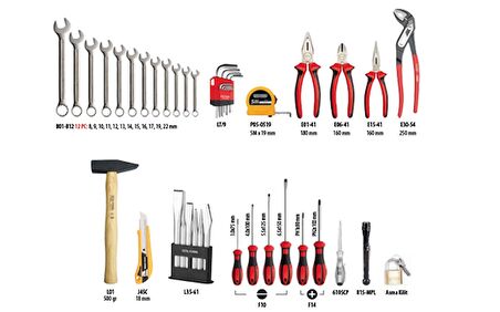 Ceta Form 43 Parça Mekanikçi Alet Seti (A32 Çanta İçinde)