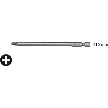 Ceta Form 1/4" Yıldız Bits Uç - Ph3 X 110 Mm